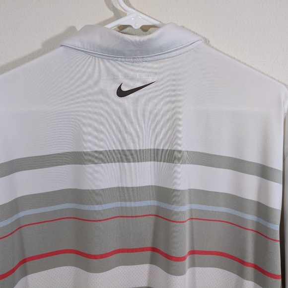 Men's Nike Golf Dri Fit Striped Shirt Size XL - Picture 4 of 7